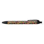 Farbenstift mit fruchtigem Muster (schwarze Basis) Kugelschreiber (Oberseite)