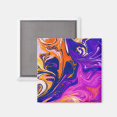 Farbensturm | Bestes abstraktes farbiges Bild Magnet (Vorderseite/Rückseite)