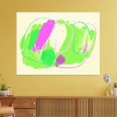 Farbentladung Gestrichen Canvas Druck Leinwanddruck (Insitu (Wohnzimmer))