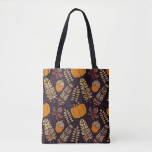 Farbenvoller Erntedank-Tag, Herbstmuster. Tasche