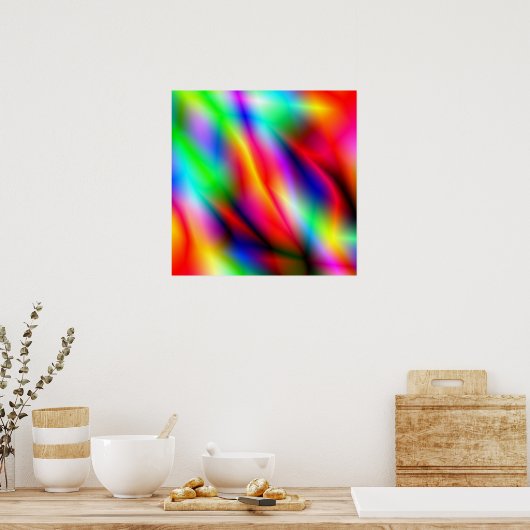 Farbenvolles Abstraktionsplatz Poster (Küche)