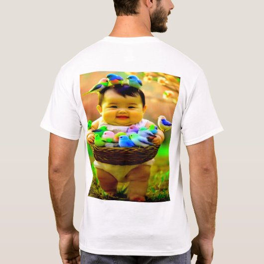 Farbenvolles digitales Design Männerwert-T - Shirt (Rückseite)