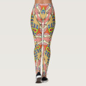 Farbenvolles Dreieck-Flickwerk, handgezeichnet Kun Leggings (Rückseite)