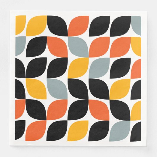 Farbenvolles, einzigartiges, trendiges, urbanes Bl Serviette (Vorderseite)