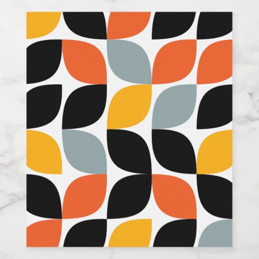 Farbenvolles, einzigartiges, trendiges, urbanes Bl Weinetikett (Einzelnes Label)