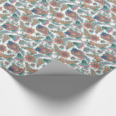 Farbenvolles Ethnic Floral Paisley Muster Geschenkpapier (Ecke)