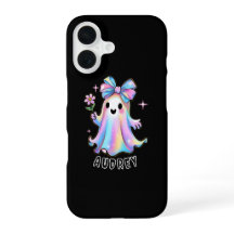 Farbenvolles Ghost-Design mit Bow und Blume
