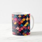 Farbenvolles Glitzer-Skalenmuster Kaffeetasse (VorderseiteRechts)