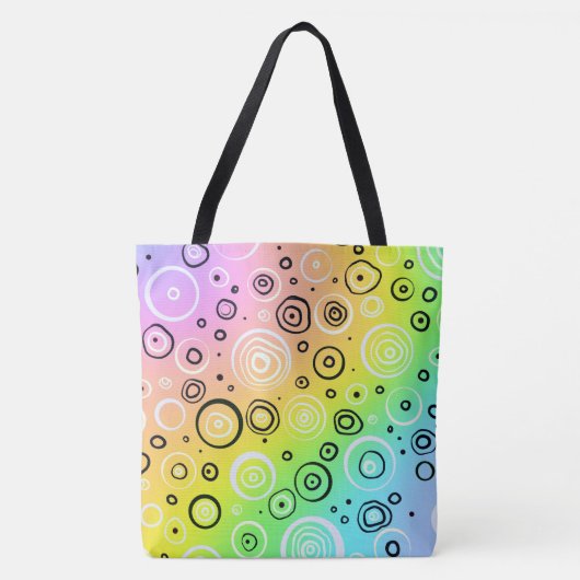 Farbenvolles Gradient Design mit Fun Circles! Tasche (Vorderseite)