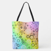 Farbenvolles Gradient Design mit Fun Circles! Tasche (Rückseite)