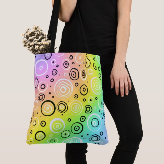 Farbenvolles Gradient Design mit Fun Circles! Tasche (Von Nahem)