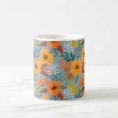 Farbenvolles, handgezeichnetes Blume-Muster Kaffeetasse (Mittel)