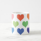 Farbenvolles Herzdesign Kaffeetasse (Mittel)