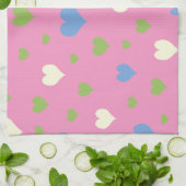 Farbenvolles Herzdesign Küchentuch (Gefaltet)