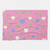 Farbenvolles Herzdesign Küchentuch (Horizontal)