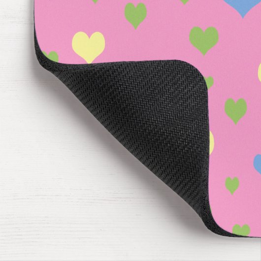 Farbenvolles Herzdesign Mousepad (Ecke)