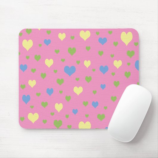 Farbenvolles Herzdesign Mousepad (Mit Mouse)