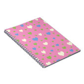 Farbenvolles Herzdesign Notizblock (Rechte Seite)