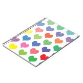 Farbenvolles Herzdesign Notizblock (Linke Seite)