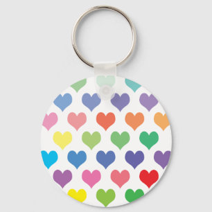 Farbenvolles Herzdesign Schlüsselanhänger