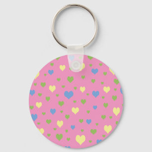Farbenvolles Herzdesign Schlüsselanhänger