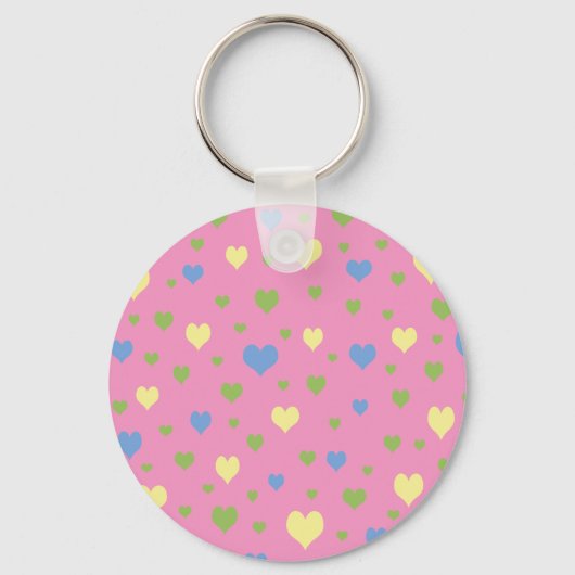 Farbenvolles Herzdesign Schlüsselanhänger (Vorderseite)