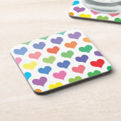 Farbenvolles Herzdesign Untersetzer (Linke Seite)