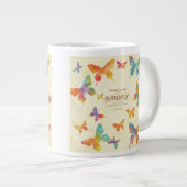 Farbenvolles Jambo Jug Design mit Abstrakter Butte Jumbo-Tasse (Vorderseite Rechts)