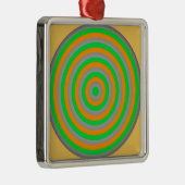 Farbenvolles, konzentrisches Circle Design Ornament Aus Metall (Rechts)