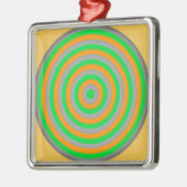 Farbenvolles, konzentrisches Circle Design Ornament Aus Metall (Links)