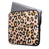 Farbenvolles Leopardenmuster, nahtlos. Modedesign Laptopschutzhülle (Vorderseite Links)