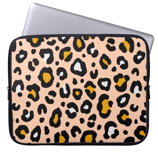 Farbenvolles Leopardenmuster, nahtlos. Modedesign Laptopschutzhülle (Vorderseite)