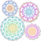 Farbenvolles Mandala-Set Aufkleber (Vorderseite)