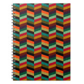 Farbenvolles, mehrfarbiges Herringbone-Muster Notizblock (Vorderseite)