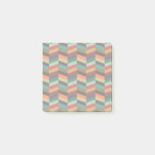 Farbenvolles, mehrfarbiges Herringbone-Muster Post-it Klebezettel (Vorderseite)