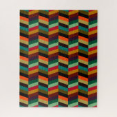 Farbenvolles, mehrfarbiges Herringbone-Muster Puzzle (Vertikal)