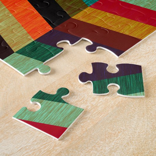 Farbenvolles, mehrfarbiges Herringbone-Muster Puzzle (Seite)