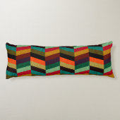 Farbenvolles, mehrfarbiges Herringbone-Muster Seitenschläferkissen (Rückseite)