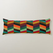 Farbenvolles, mehrfarbiges Herringbone-Muster Seitenschläferkissen (Vorderseite)