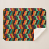 Farbenvolles, mehrfarbiges Herringbone-Muster Sherpadecke (Vorderseite (Horizontal))