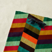 Farbenvolles, mehrfarbiges Herringbone-Muster Strandtuch (Beispiel)