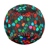 Farbenvolles, mehrfarbiges Muster Baseball (Vorderseite)