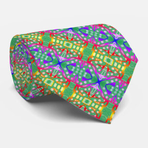 Farbenvolles, mehrfarbiges Muster Krawatte