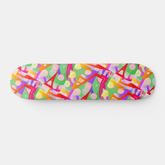 Farbenvolles, mehrfarbiges Muster Skateboard (Horizontal)