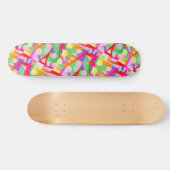 Farbenvolles, mehrfarbiges Muster Skateboard (Horizontal)