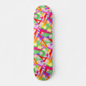 Farbenvolles, mehrfarbiges Muster Skateboard (Vorne)