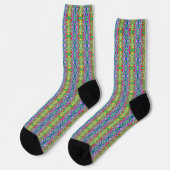 Farbenvolles, mehrfarbiges Muster Socken (Linkes Detail)