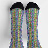 Farbenvolles, mehrfarbiges Muster Socken (Oben)