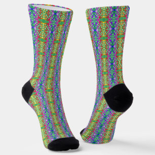 Farbenvolles, mehrfarbiges Muster Socken