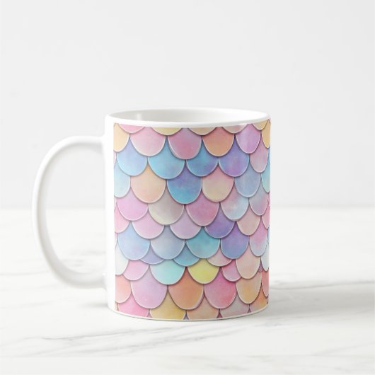 Farbenvolles Mermaid-Muster Kaffeetasse (Links)